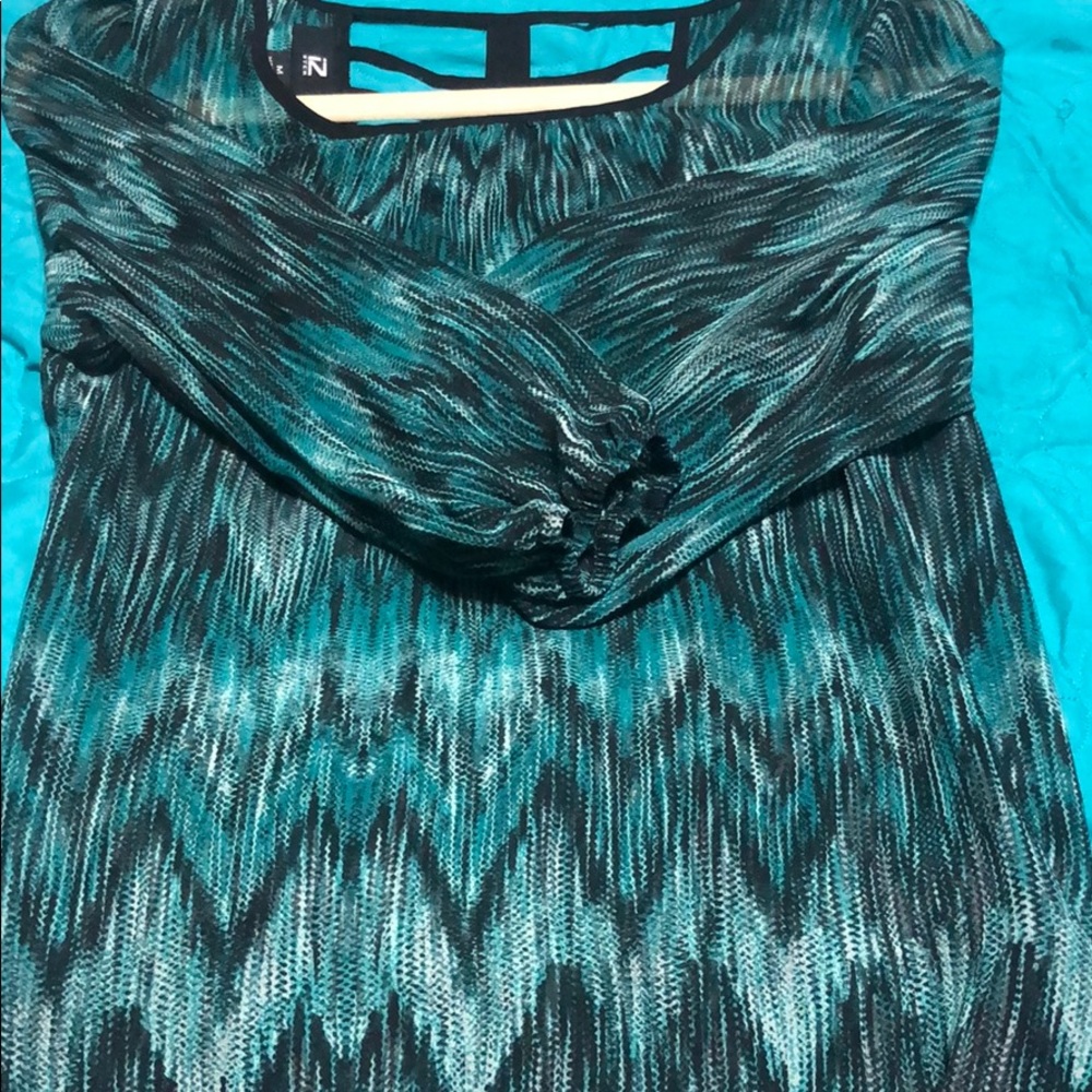Chevron Pattern sheer Blouse - Picture 4 of 5